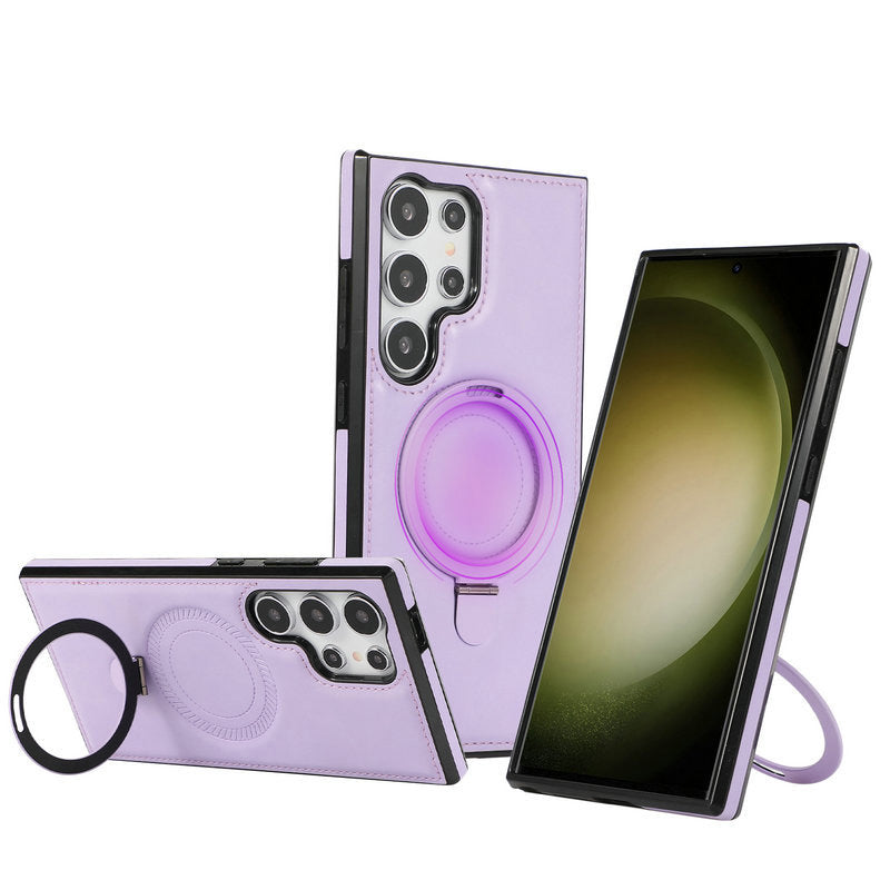 Magnetische Oplaadbare Leren Telefoonhoes voor Samsung