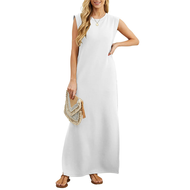 👗49% korting🔥 Kreukvrije casual jurk voor dames met splitzoom