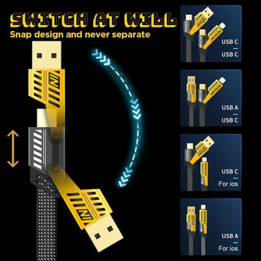 PD 27W 65W 4 in 1 snelle oplaadkabel