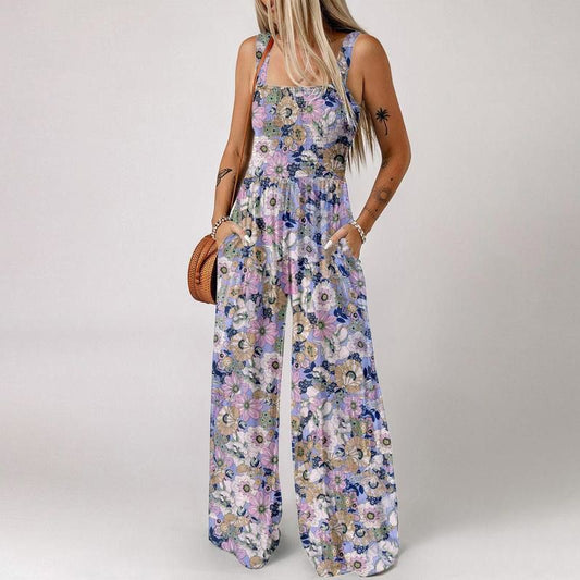 Mouwloze overalls jumpsuits voor dames met casual print🍃
