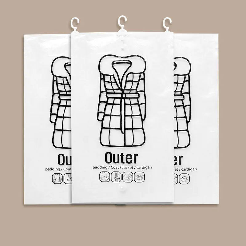 ✨ 50% RABATT! 🧳 Hängender Vakuum-Kompressionsbeutel – Spart 80% Platz, Staubdicht & Wiederverwendbar 👕