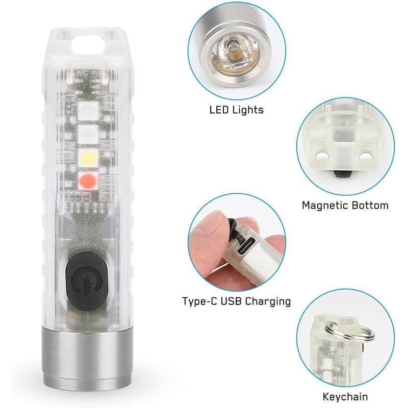 Oplaadbare Mini Krachtige Sleutelhanger Zaklamp