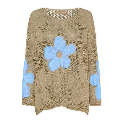 Pullover dameszomer met holle knopen