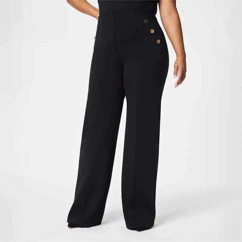 💥Uitverkoop 49% korting💕Broek met brede pijpen met buikcontrole en knoop