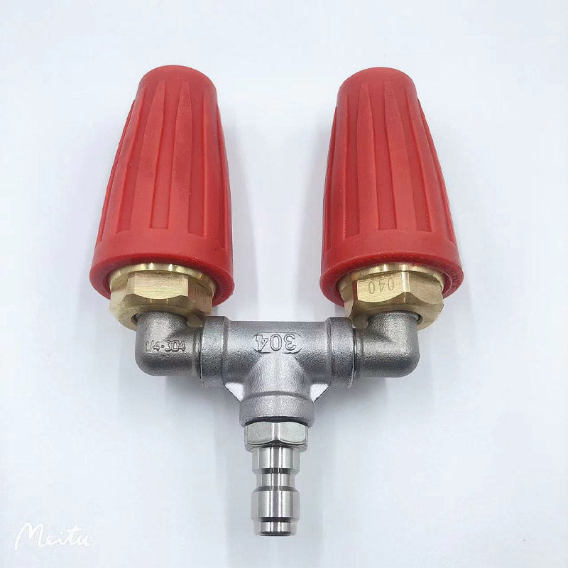 🔥Roestvrijstalen Dual Turbo Nozzle voor hogedrukreiniger