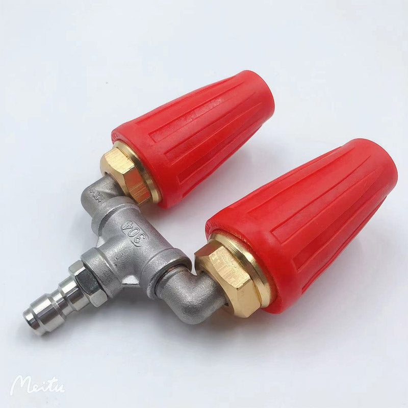 🔥Roestvrijstalen Dual Turbo Nozzle voor hogedrukreiniger