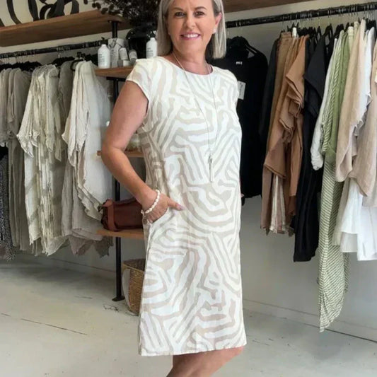 ✨2025 Nieuwe Boho Vintage Casual Bedrukte Jurk💃