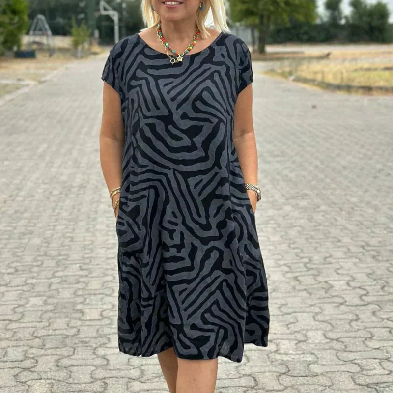 ✨2025 Nieuwe Boho Vintage Casual Bedrukte Jurk💃