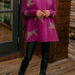 Casual top met lange mouwen in retro-stijl met tijger- en luipaardprint