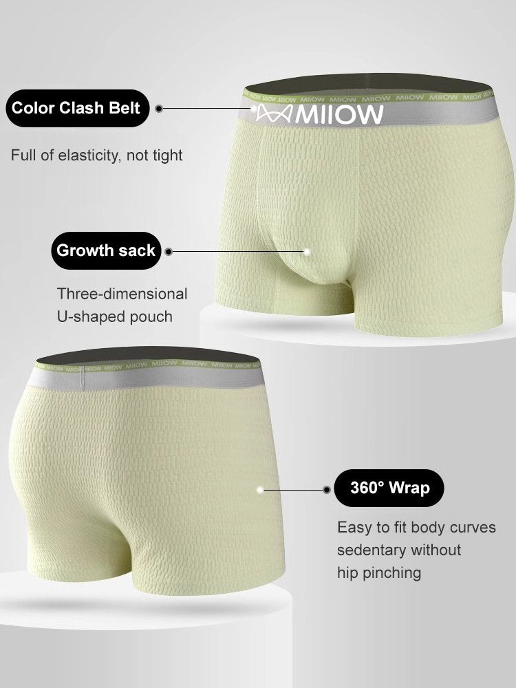 Bubble Katoenen Heren Boxershort Antibacterieel Ademend Zweet Absorberend