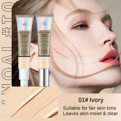 SPF50 Solkrem Concealer Fuktighetsgivende CC Krem