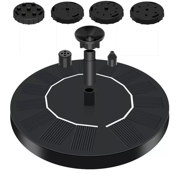 💧 NU 60% KORTING! ☀️ Fonteinpomp op zonne-energie voor vogelbad – 1,4W zonnepaneel, 4 sproeiers en dompelpomp voor vijver, tuin en zwembad 🐦