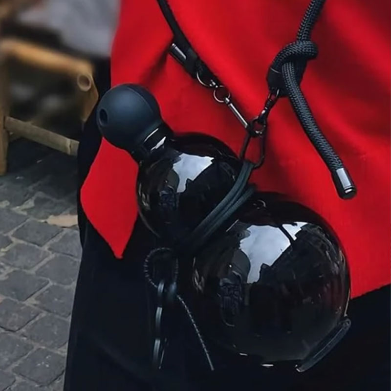 Retro waterfles in kalebasvorm voor sport en reizen