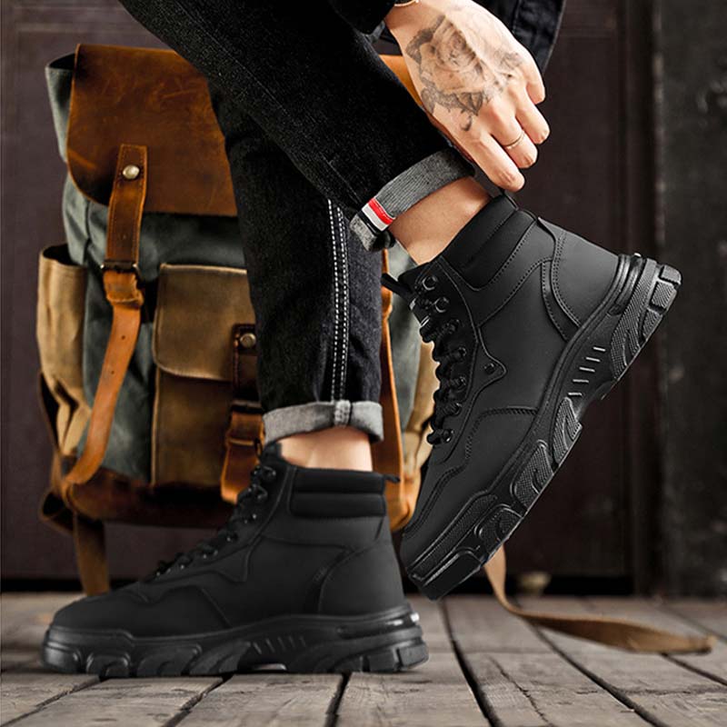 Trendy Ademend Antislip Laarzen van Imitatieleren voor Heren