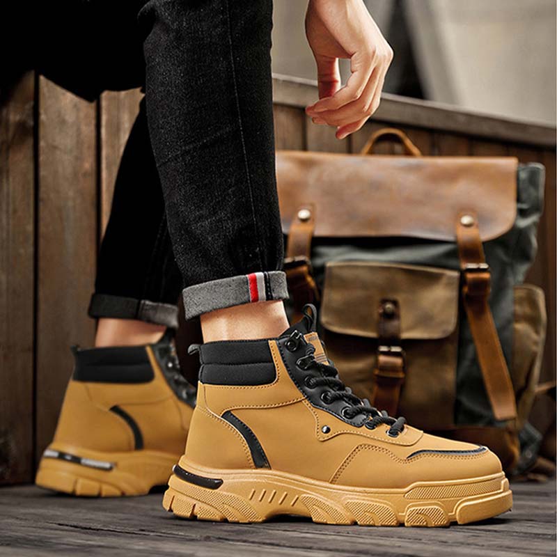 Trendy Ademend Antislip Laarzen van Imitatieleren voor Heren