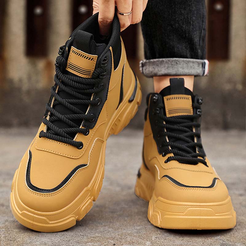 Trendy Ademend Antislip Laarzen van Imitatieleren voor Heren