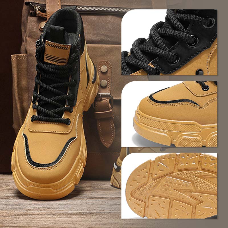 Trendy Ademend Antislip Laarzen van Imitatieleren voor Heren