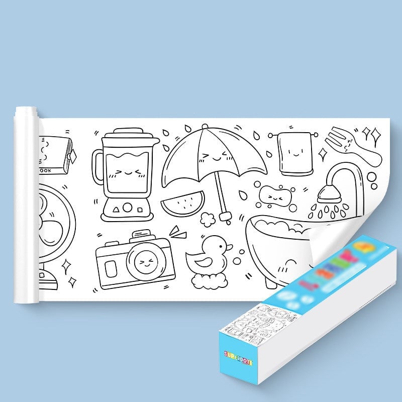 Kerstuitverkoop: Creatieve Tekenrol voor Kinderen - Ontwikkel en Ontspan met Kunst! 🎨✨