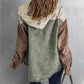 Dames Casual Corduroy Jas met Capuchon en Kleurvlakken