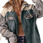 Dames Casual Corduroy Jas met Capuchon en Kleurvlakken