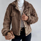 🏆️Vrouwen Lapsluiting Button💖Down Warme Fuzzy Cropped Jas 🍂❣️
