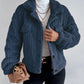 🏆️Vrouwen Lapsluiting Button💖Down Warme Fuzzy Cropped Jas 🍂❣️