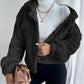 🏆️Vrouwen Lapsluiting Button💖Down Warme Fuzzy Cropped Jas 🍂❣️