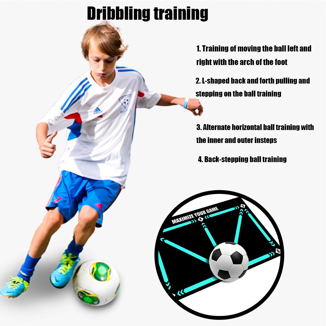 ⚽Voetbaltrainingsmat voor alle niveaus Antislip Stil