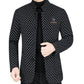 Heren Trendy Geruite Warme Jas met Zakken