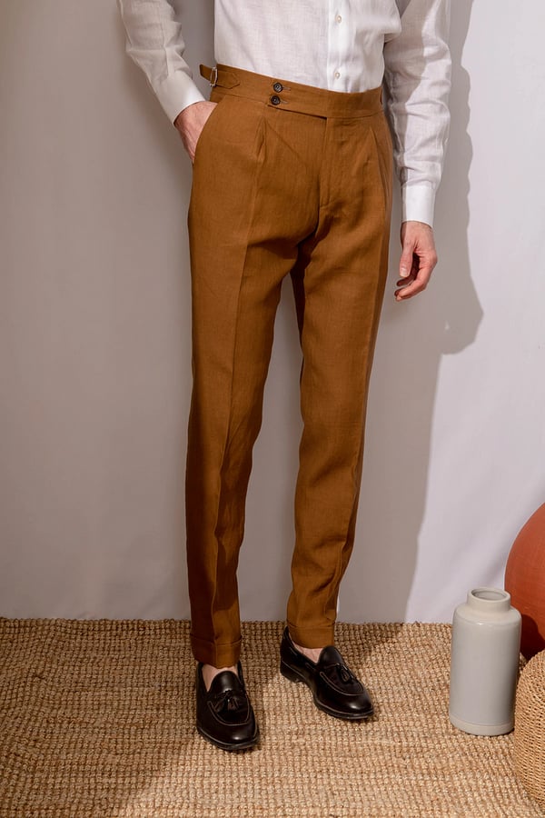 Heren Effen Kleur Rechte Casual Broek