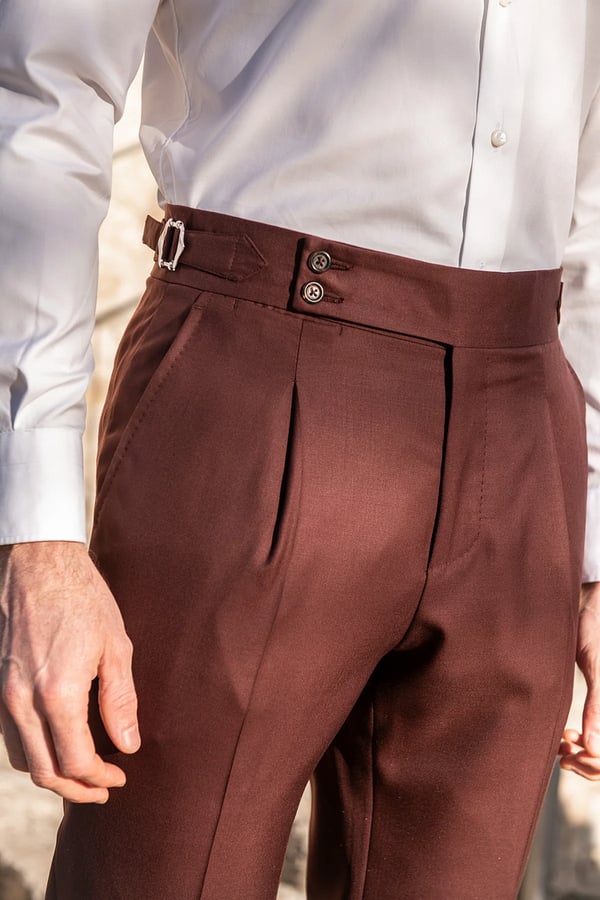 Heren Effen Kleur Rechte Casual Broek