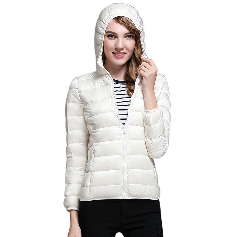☁️Sparen Tot [49%] korting!🪶 Lichtgewicht donsjack met capuchon voor dames