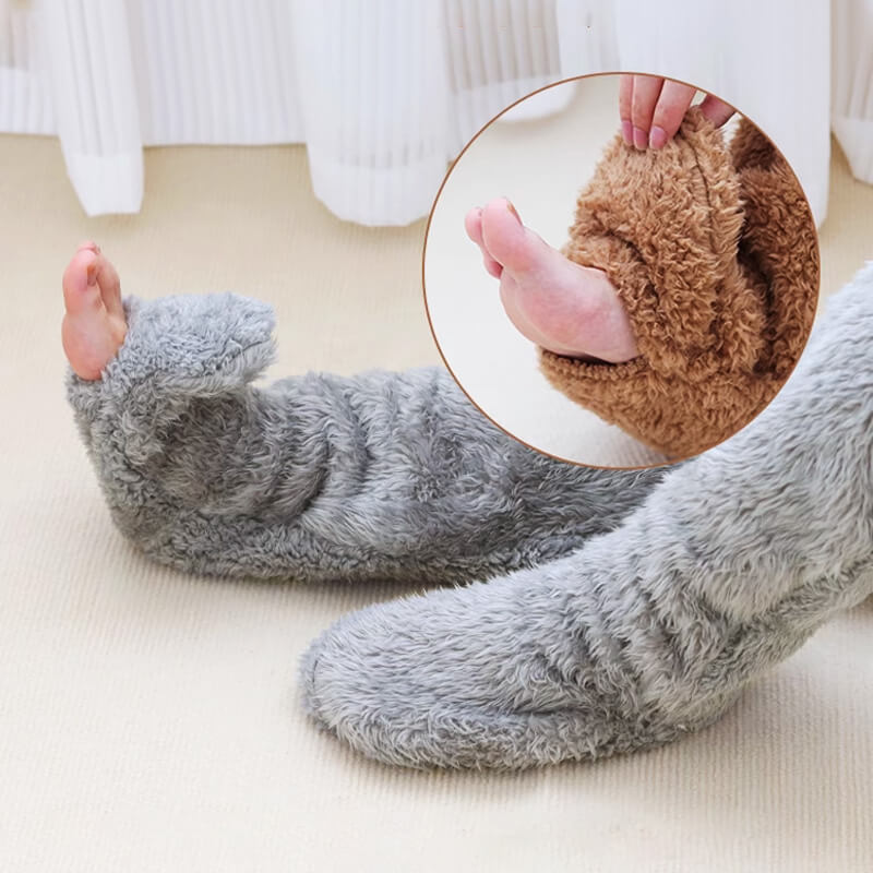 Kniehoge Donzen Bont Sokken🎁Nieuw product 59% korting 💖