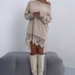 Sweatshirt met Kanten Afwerking en Gesplitste Losse Pasvorm in Middenlengte