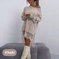 Sweatshirt met Kanten Afwerking en Gesplitste Losse Pasvorm in Middenlengte
