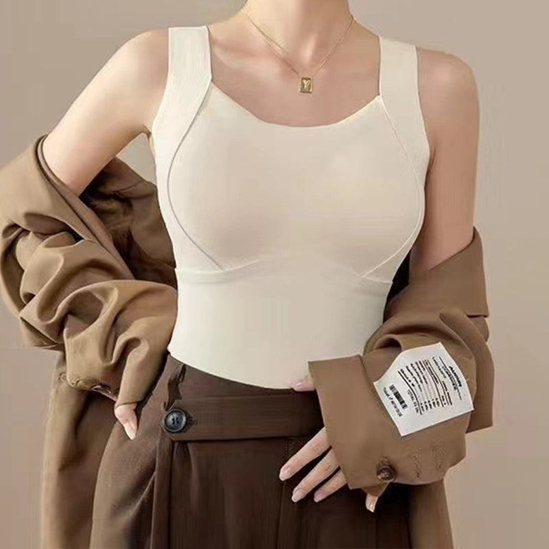 🌟Dikke, warme tanktop met ingebouwde beha