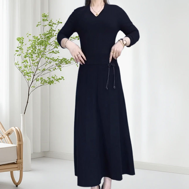 Dames Elastische Hoge Taille Dikke Lange Rok