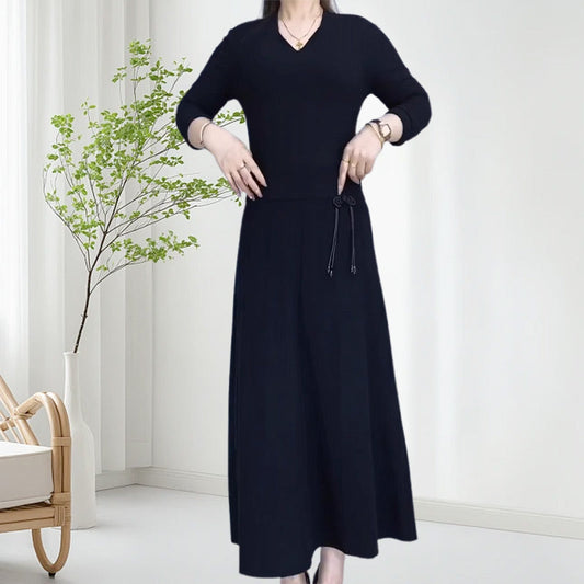 Dames Elastische Hoge Taille Dikke Lange Rok