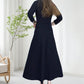 Dames Elastische Hoge Taille Dikke Lange Rok