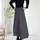 Dames Elastische Hoge Taille Dikke Lange Rok