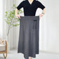 Dames Elastische Hoge Taille Dikke Lange Rok