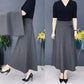 Dames Elastische Hoge Taille Dikke Lange Rok