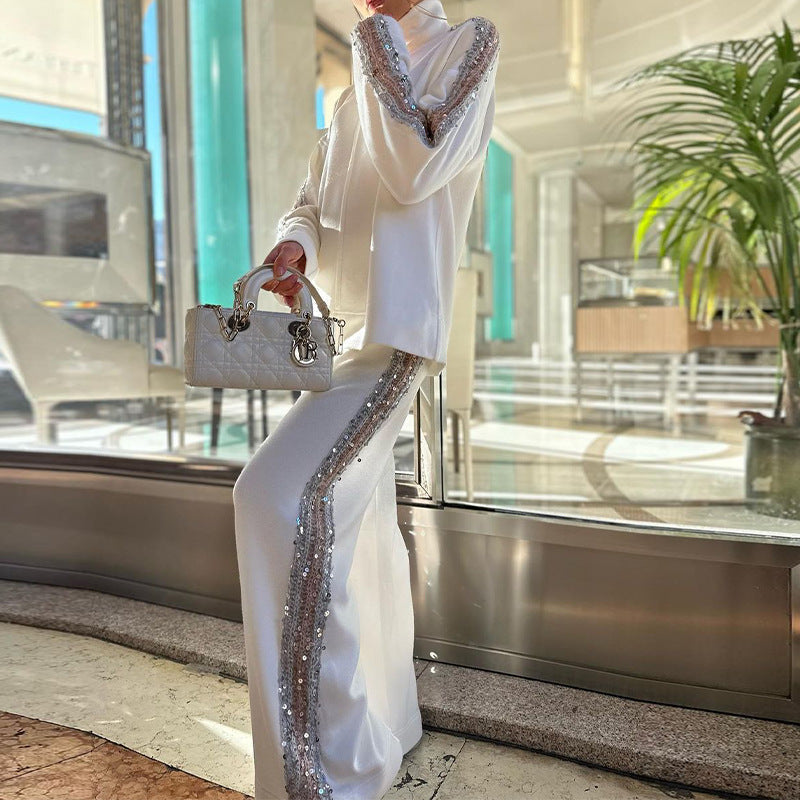 🔥Grote uitverkoop 67% KORTING🔥Modieuze paillettenpak (2-delige set)