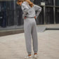 💥Sportieve 2-delige set voor dames🍂 – top met halve rits en bijpassende joggingbroek