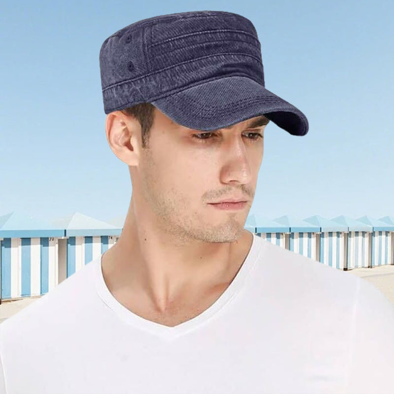 📢📢40% OFF⏰ Flat-Top Duckbill Cap – Fashionable, Breathable, Distressed