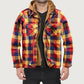 Quilted gevoerde plaid jas met capuchon voor heren