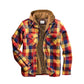 Quilted gevoerde plaid jas met capuchon voor heren