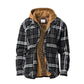 Quilted gevoerde plaid jas met capuchon voor heren