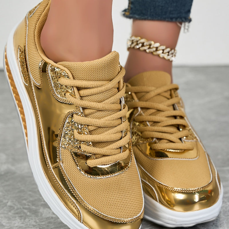 🔥Korting Limiettijd🔥Dames Trendy Casual Sprankelende Stijl Platte Sportschoenen
