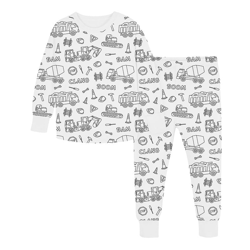 Doe-het-zelf tekenfilm kleurige pyjama voor kinderen